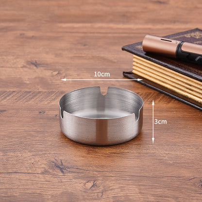 Stainless Steel Cigarette Ashtray Silver – 10 cm HY079-10