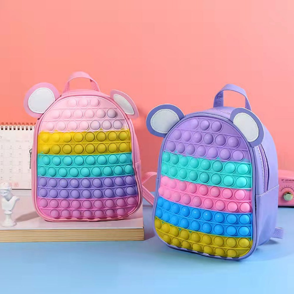 Colorful Silicone Pop It Backpack