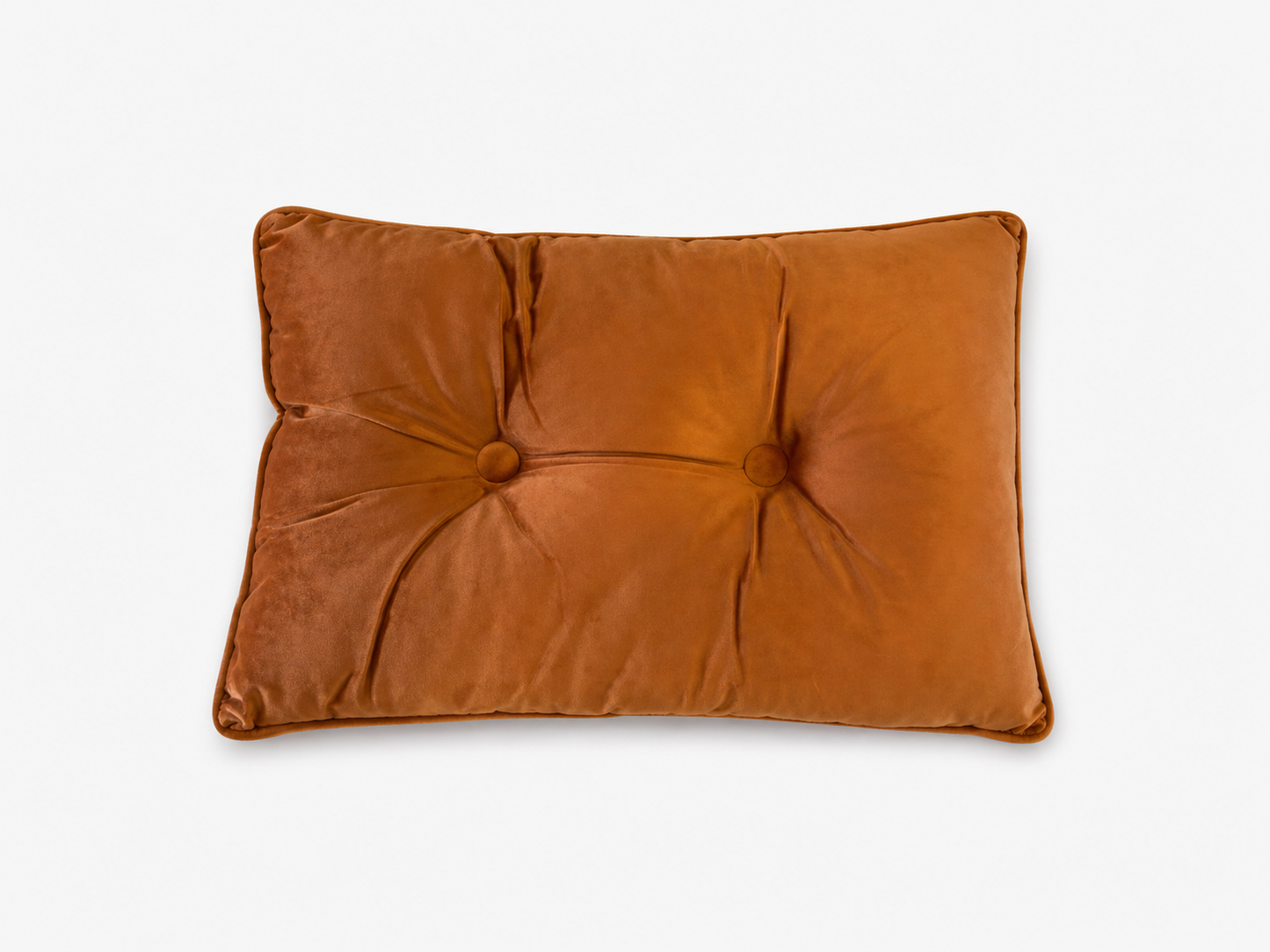 Tiseco Home Studio Cushion - Button-Tufted Velvet - Mustard