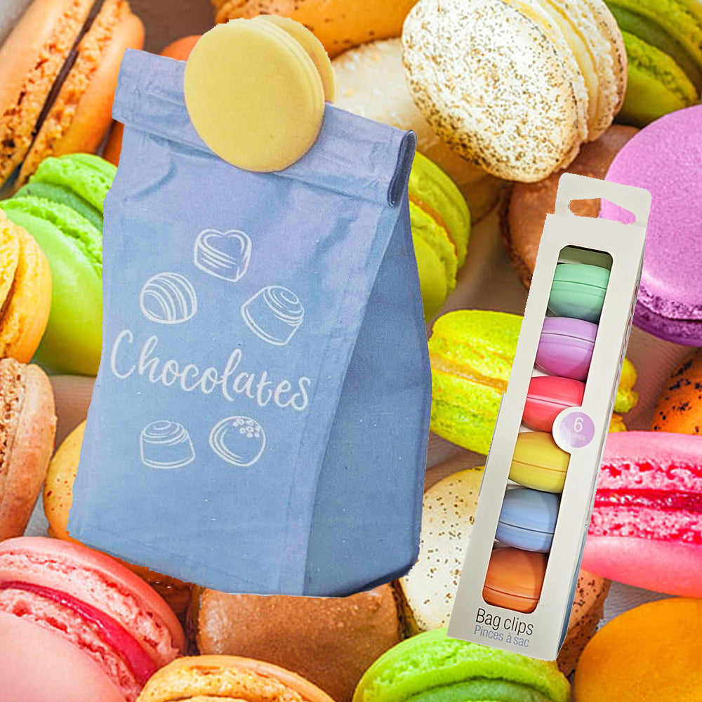 6-Pieces Macaron Bag Clips