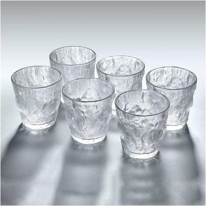 DELI 6-Pieces Frosting Texture Glass cup ( White )