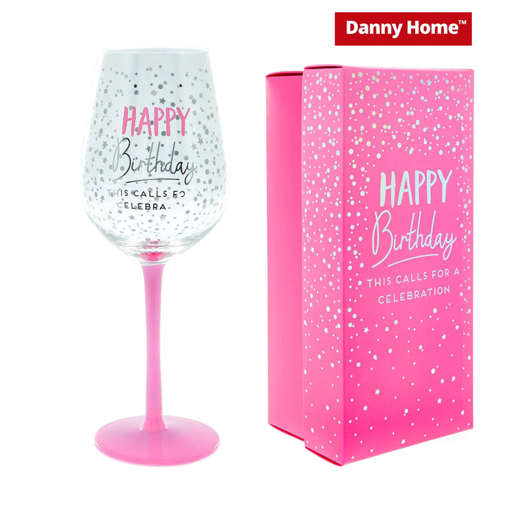 Danny Home Happy Birthday Celebration Wine Glass