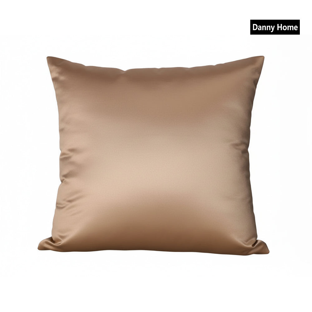 Danny Home Silk Fabric Cushion – Khaki  50x50cm