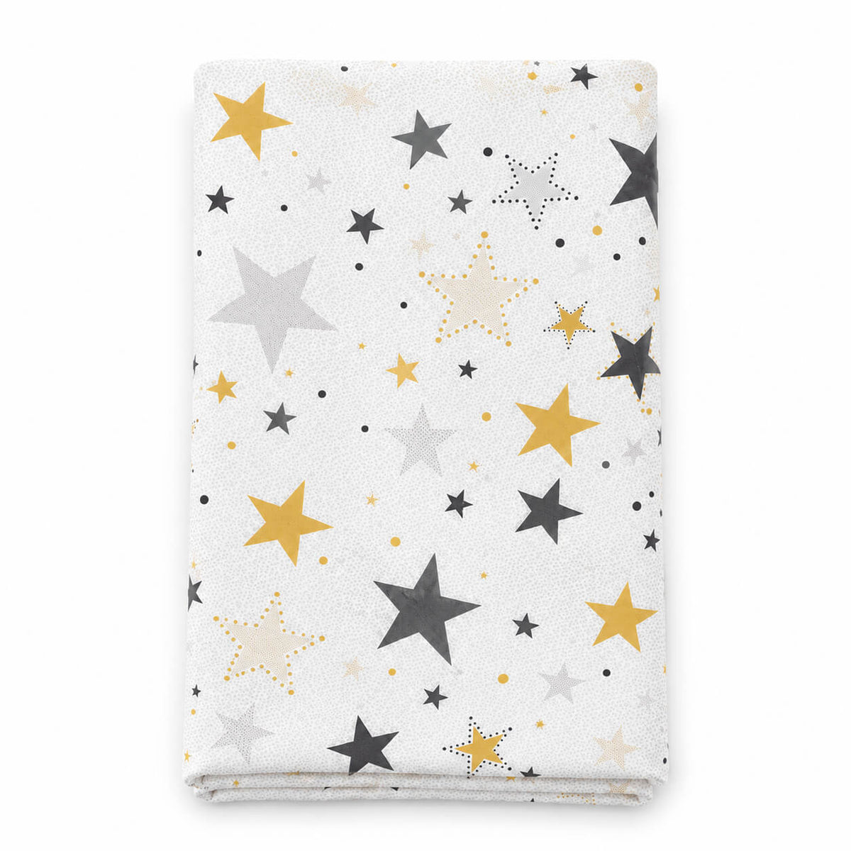 Cucina & Tavola Christmas Tablecloth White Gold Grey Stars – 140 × 220 cm