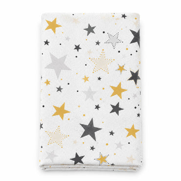 Cucina & Tavola Christmas Tablecloth White Gold Grey Stars – 140 × 220 cm