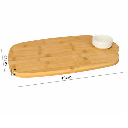 Danny Home Bamboo Board & Ceramic Bowl