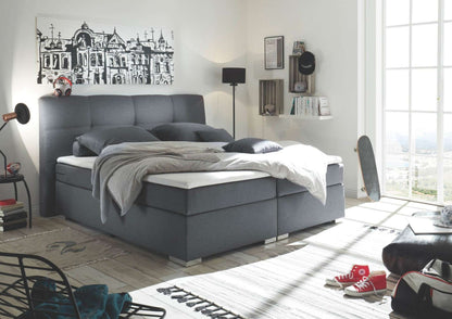 SPRING BED 180 x 200, POCKET SPRING CORE INCLUDING COMFORT T25 FOAM TOPPER , BY BLACK RED WHITE