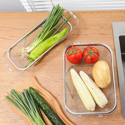 Stainless Steel Over The Sink Strainer Basket