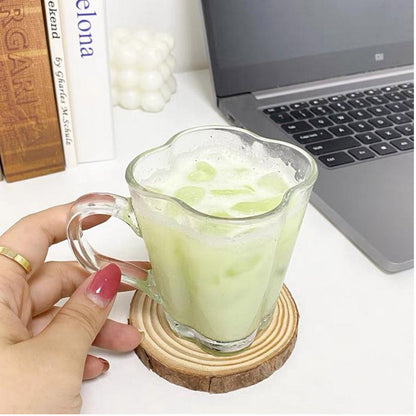 6 PCS Flower Shaped Glass Cup