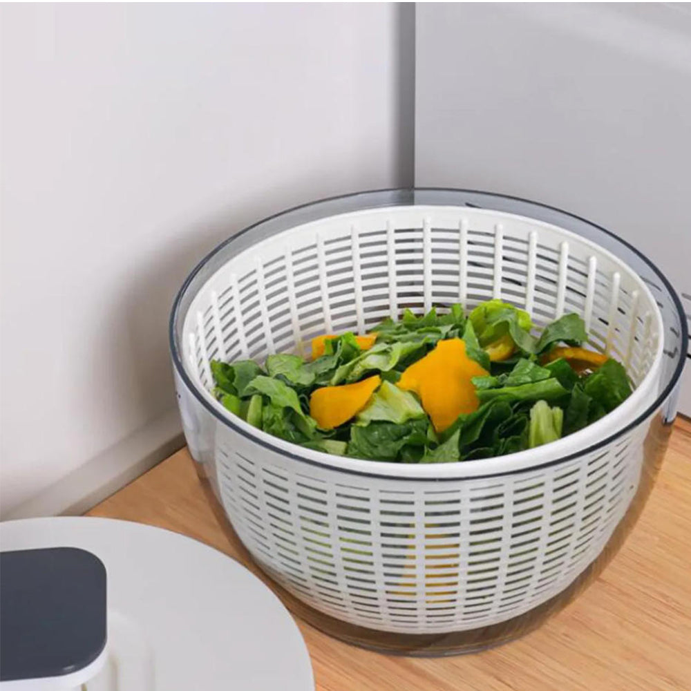 Danny Home One-Handed Easy Press Large Vegetable Dryer Salad Spinner Mixer 26cm