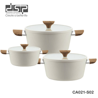DSP CA021-S02 𝑴𝒂𝒔𝒕𝒆𝒓𝒑𝒊𝒆𝒄𝒆 𝑪𝒐𝒐𝒌𝒘𝒂𝒓𝒆 Set of 6-Pcs Beige