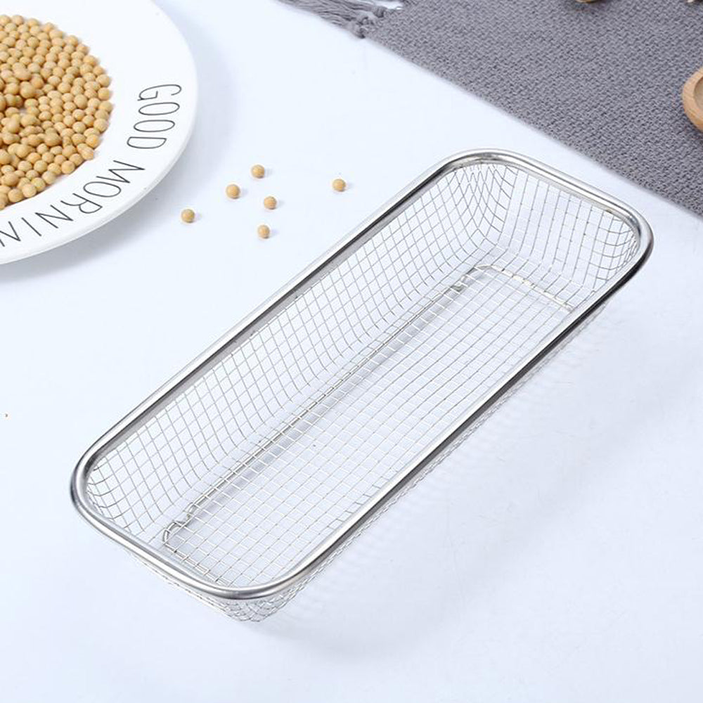 Stainless Steel Kitchen Drain Rack Storage Basket 31x13cm