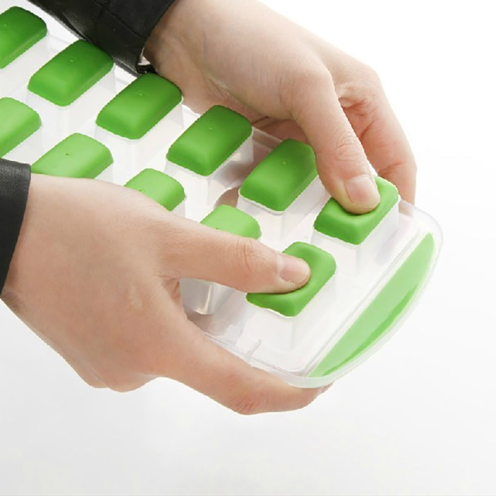 Ice Cube Tray with Silicone Bottom (12 Grid) #8019