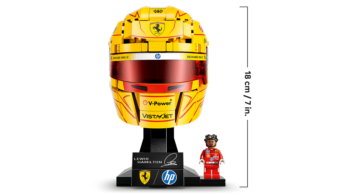 LEGO Editions Scuderia Ferrari HP Lewis Hamilton Helmet LEGO Display Model Set