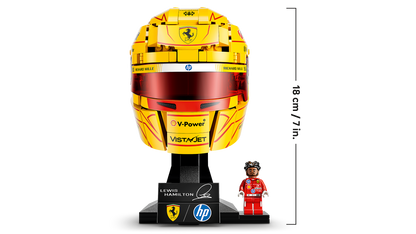 LEGO Editions Scuderia Ferrari HP Lewis Hamilton Helmet LEGO Display Model Set