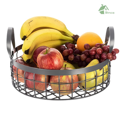 Binca Fruit &amp; Vegetable Table Basket with Beige Handle