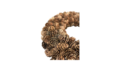 Christmas Wreath Wooden Pinecones