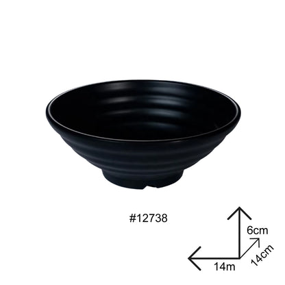 Cone Bowl Black Melamine Dinnerware