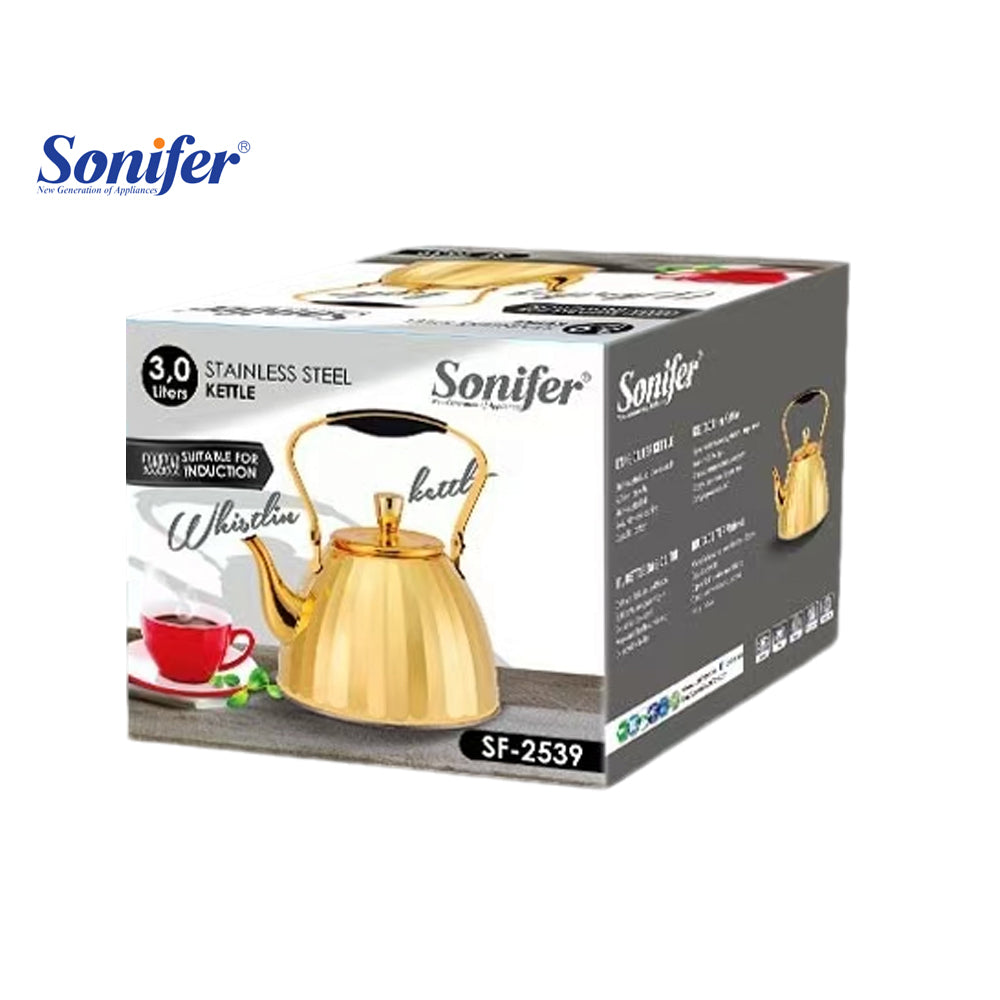 Sonifer 3L Stainless Steel Tea Pot SF-2539 Gold