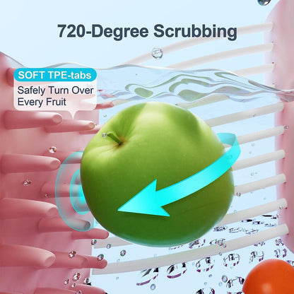 Large Fruit Washer Spinner with Brush