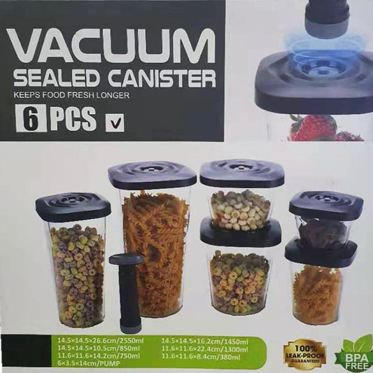6 PCS Food Storage Container with Vacuum Sealed Set