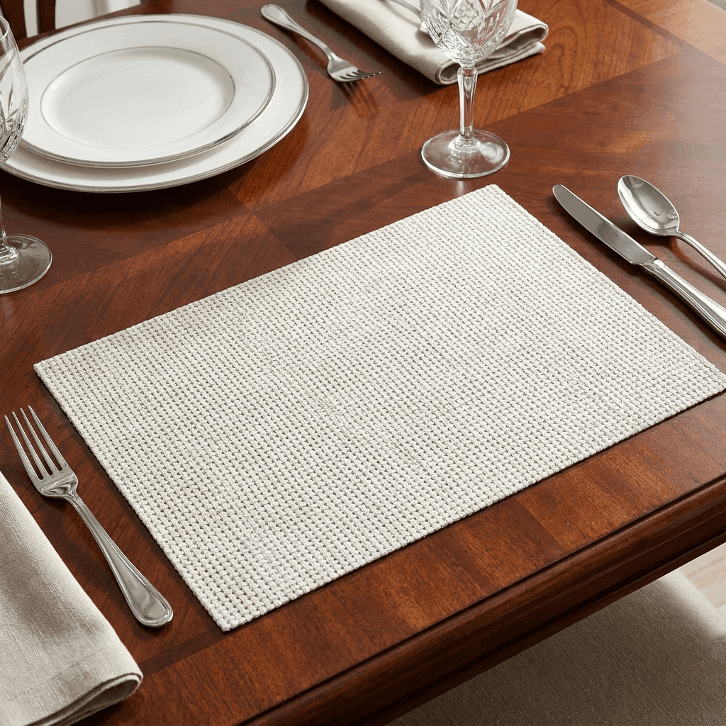 White Woven Placemat