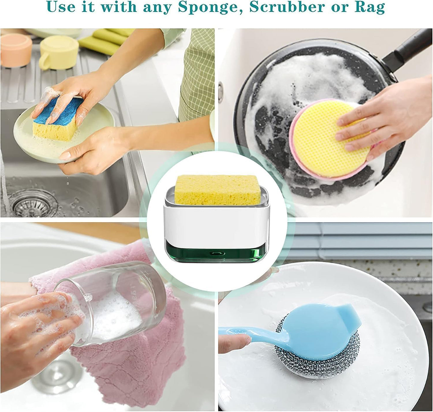 High-Quality Kitchen Soap Dispenser With Sponge