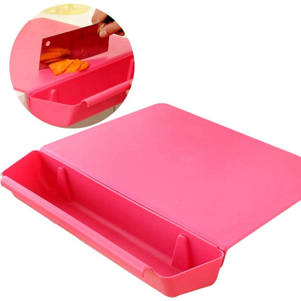 Cutting Chopping Board Set with Food Holder Container Tray