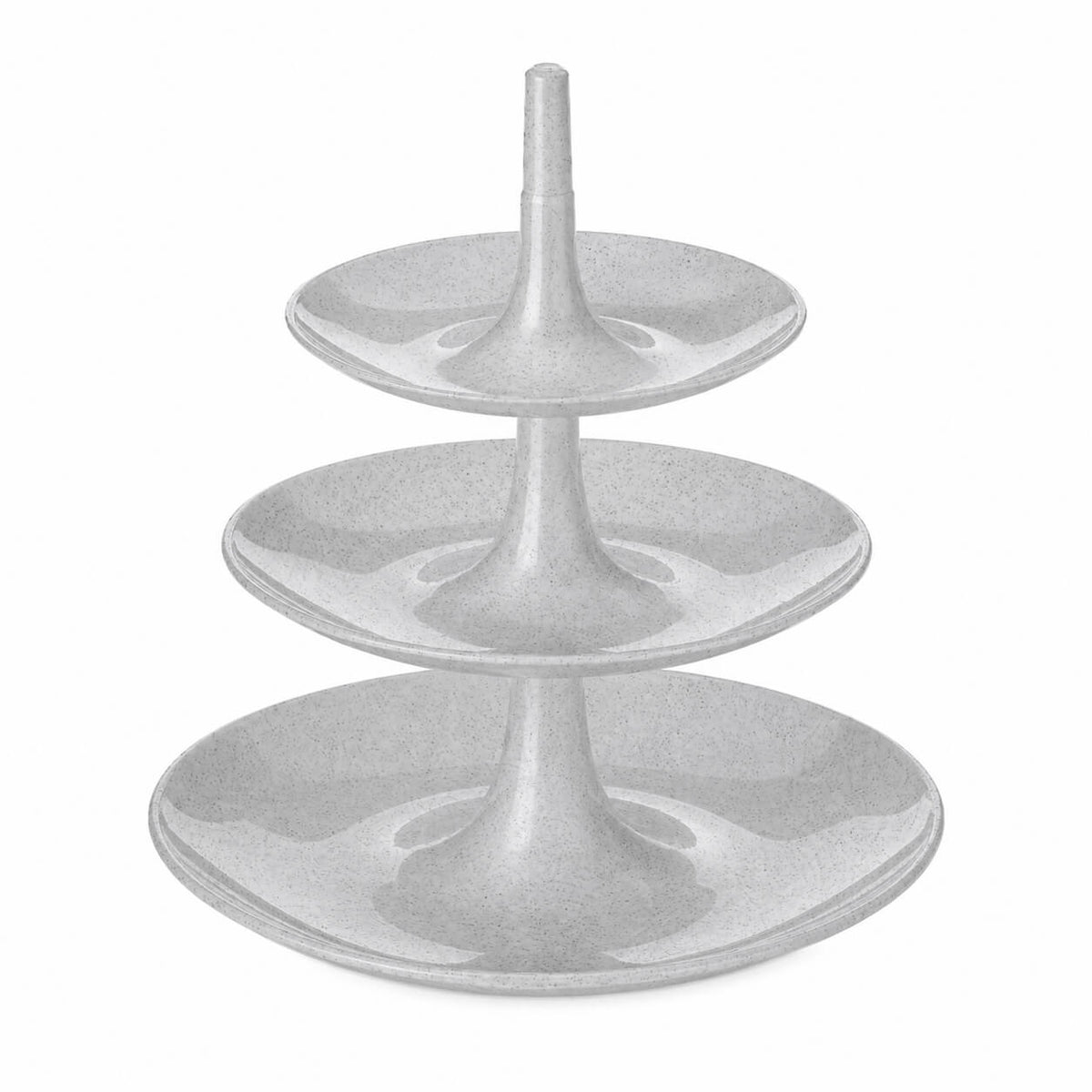 Koziol L 3-Tier Babell Cake Stand – Versatile Serving Platter in Taupe