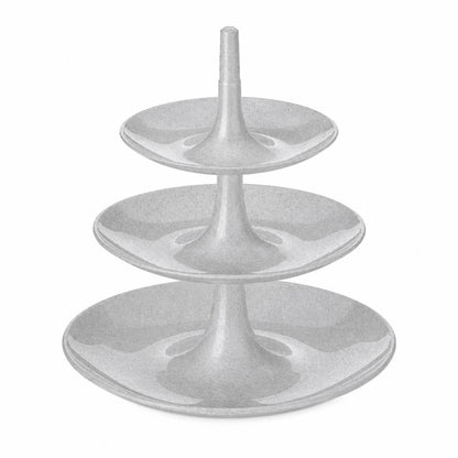 Koziol L 3-Tier Babell Cake Stand – Versatile Serving Platter in Taupe