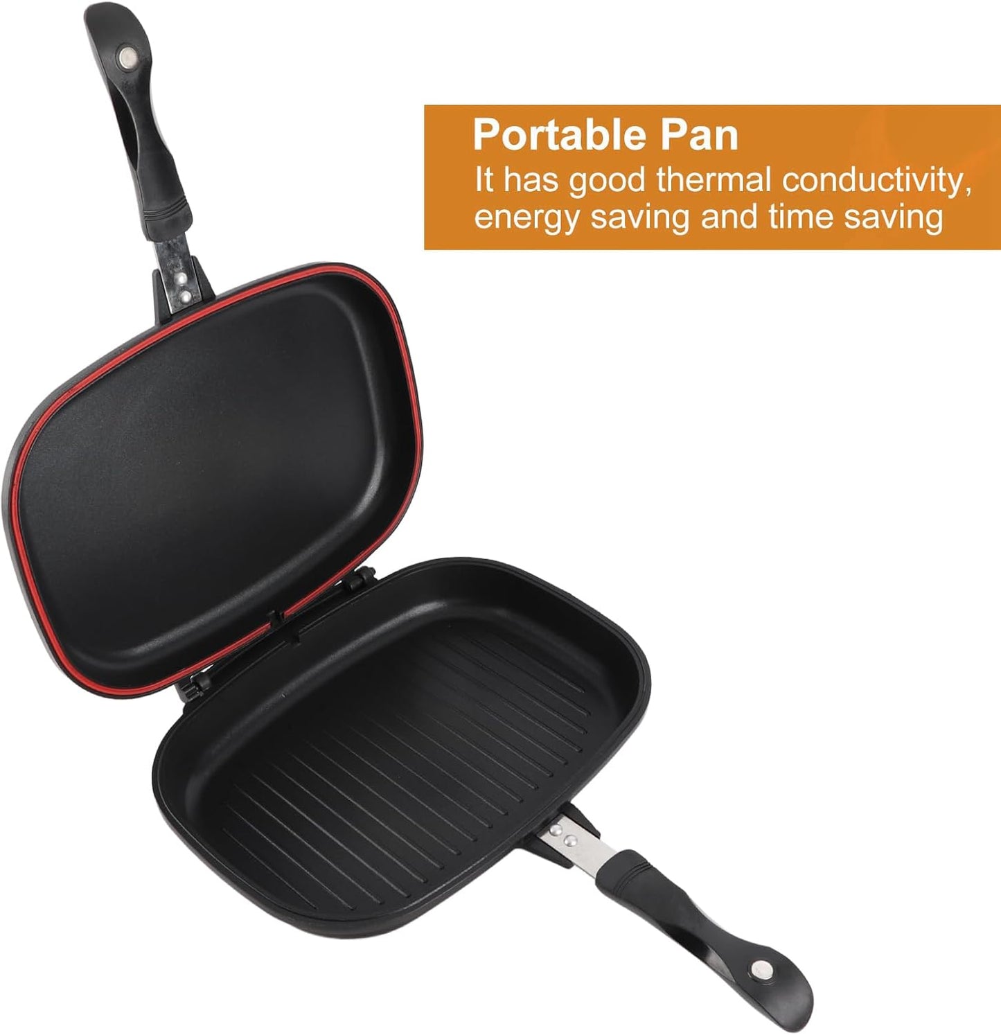 32cm Dessini Non-Stick Double-Sided Grill Pan – Black