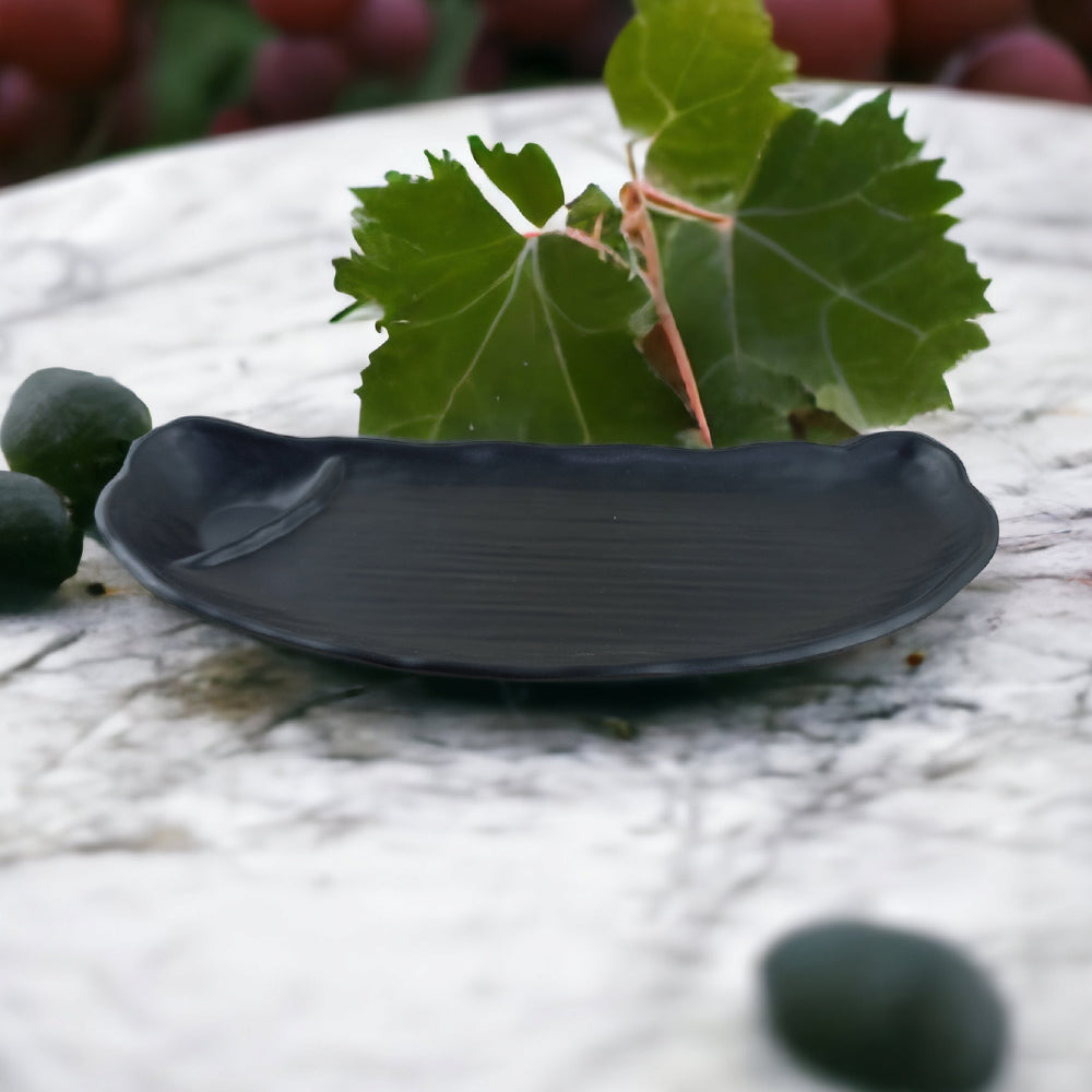 Serve Plate Black Melamine Dinnerware