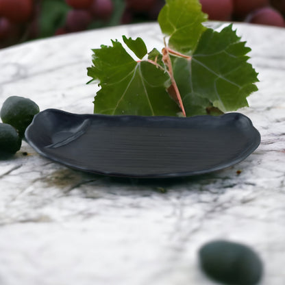 Serve Plate Black Melamine Dinnerware