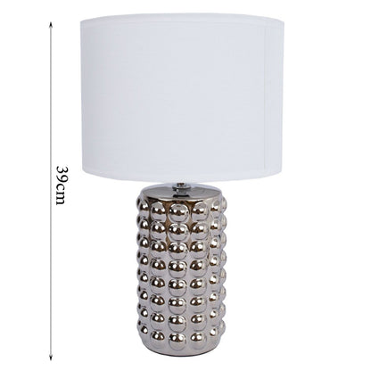 Danny Home Silver Bubble Design Table Lamp 39cm