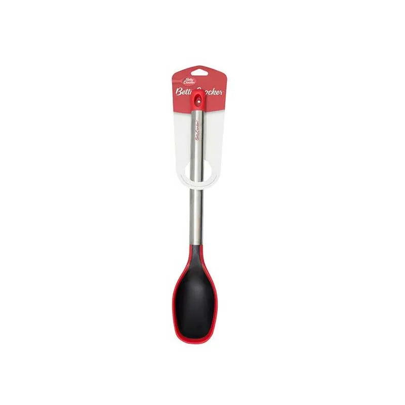 Silicone solid spoon / SS handle By Betty Crocker