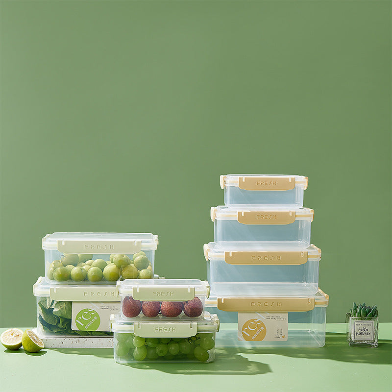 4-Pieces Microwave plastic Food Storage With Smart Lock Lids （520ML+1200ML+2200ML+ 3800ML）