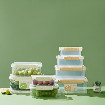 4-Pieces Microwave plastic Food Storage With Smart Lock Lids （520ML+1200ML+2200ML+ 3800ML）