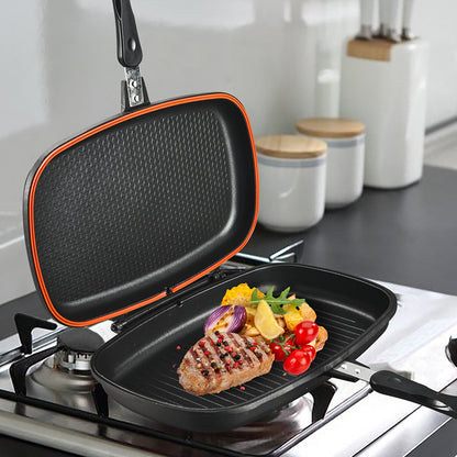 36cm Dessini Non-Stick Double-Sided Grill Pan – Black
