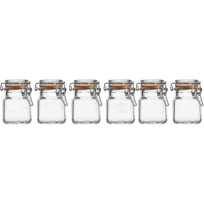 Danny Home 6-Pieces Clip Closure Spice Jars Set (36x9x9) cm