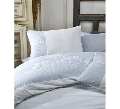 Lounge Double Duvet Cover Set Adel Blue