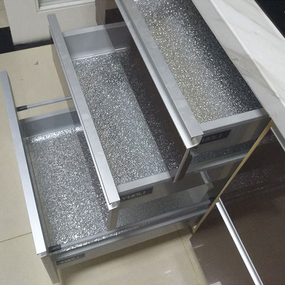 Waterproof Peel and Stick Oil-Proof Self Adhesive Aluminum Foil 60x200cm