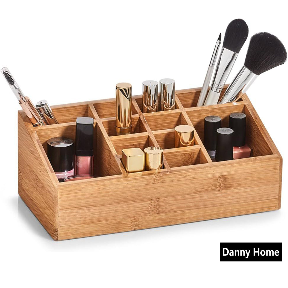 Danny Home Bamboo 12 Compartments Cosmetic Organizer 25cm