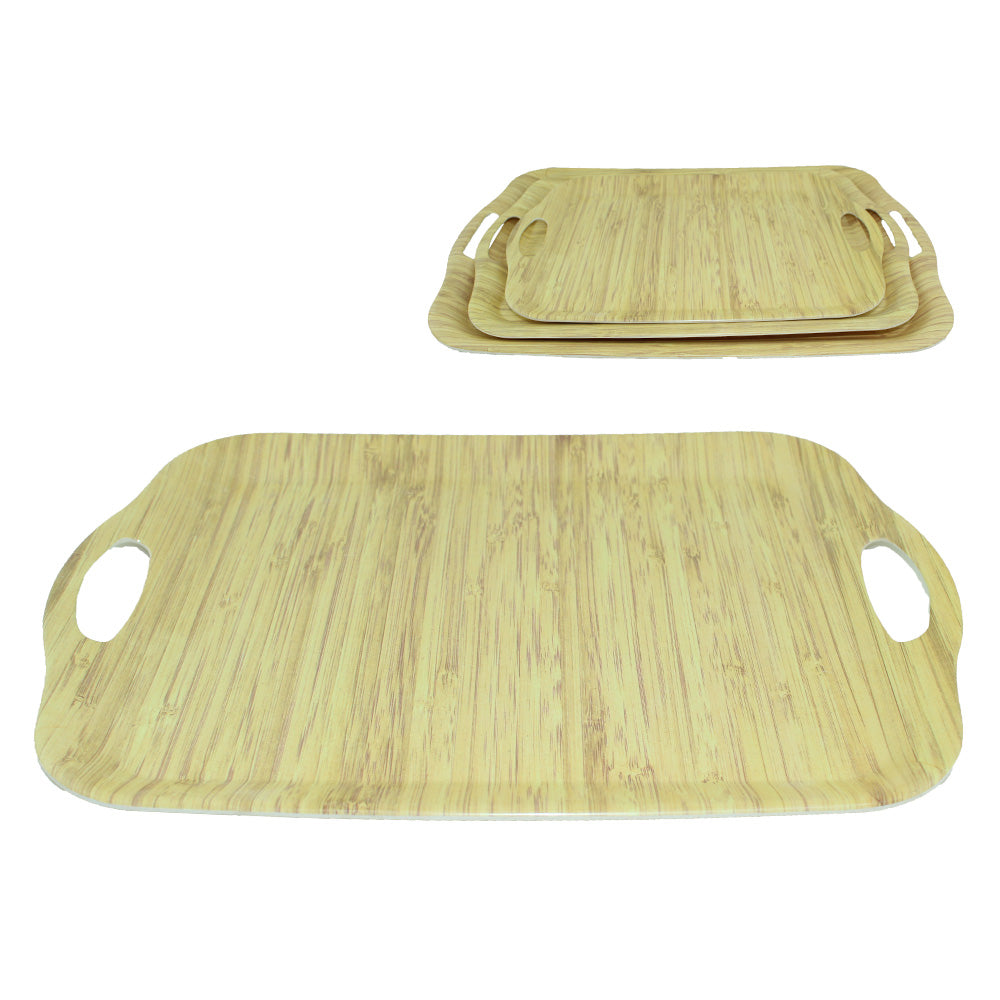 Tray Wooden Melamine Dinnerware