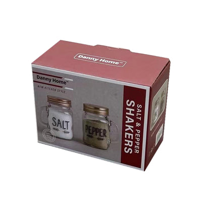 2-Pieces 120ml Clear Glass Salt and Pepper Shakers Set