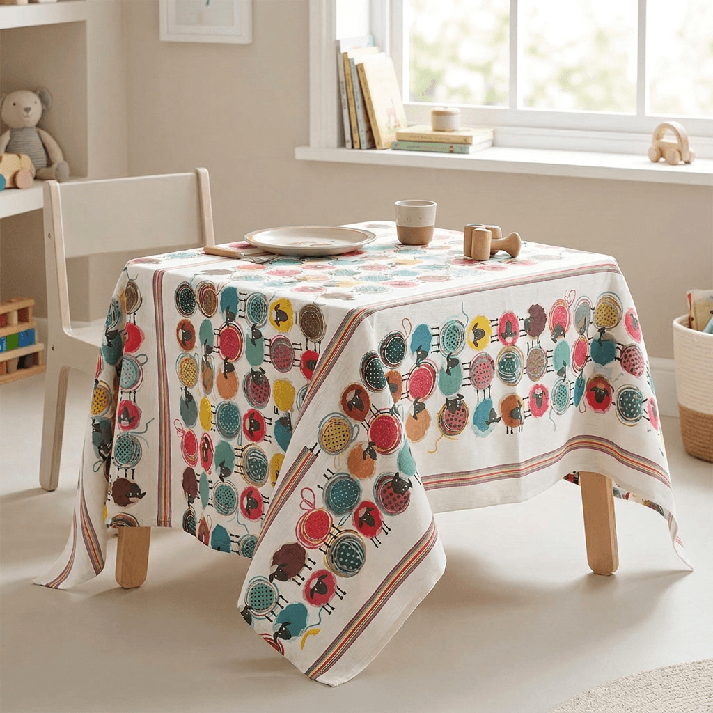 Tablecloth with Sheep Design