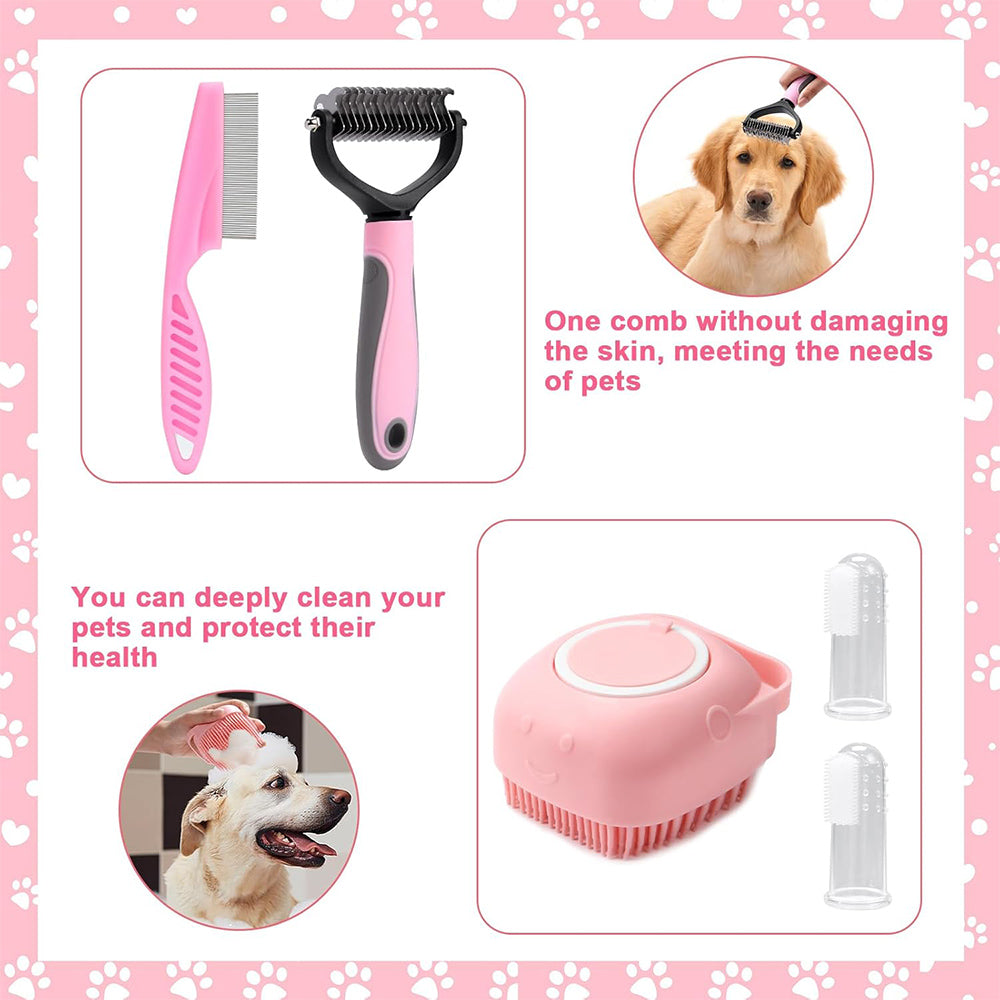 8-Piece Dog & Cat Grooming Brush Kit – Complete Pet Care Set