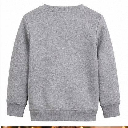 KIDS Christmas Express Fleece-Lined Dinosaur Christmas Sweatshirt – Grey