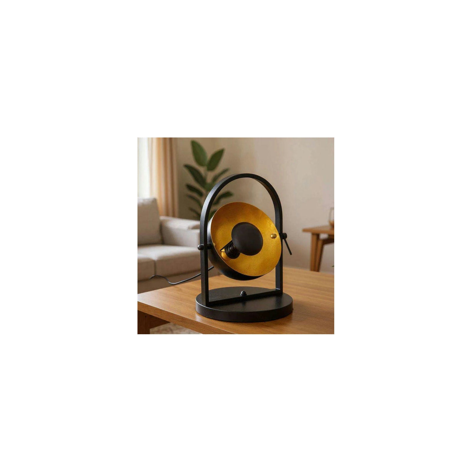 Nino Germany OLE Table Lamp – Rotatable Matte Black & Gold Designer Accent Light