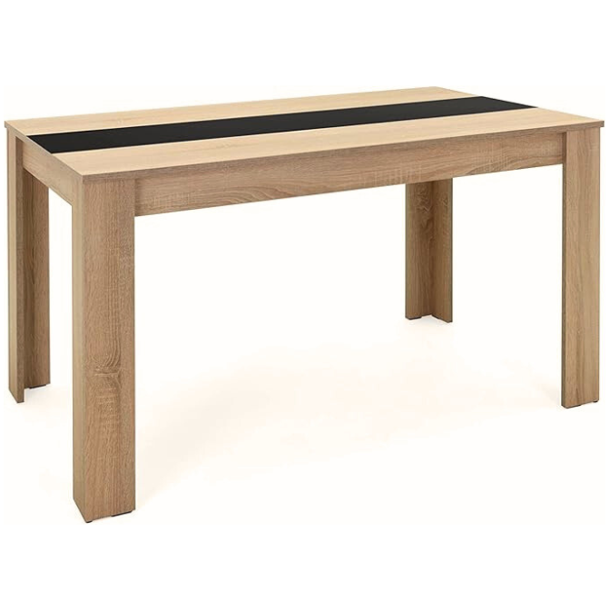 Leon Modern MDP with Scratch-Resistant Coating & Reversible Black Insert Dining Table