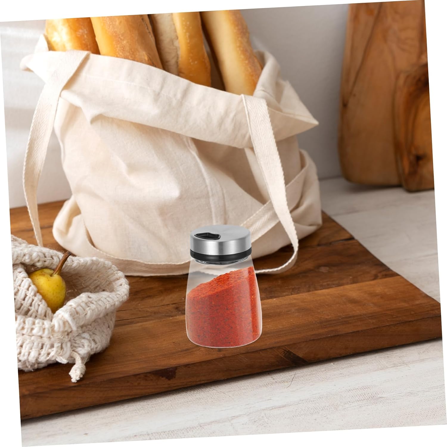 Danny Home 3-Pcs Spices & Salt Glass Jar With Stainless steel lid 250ml